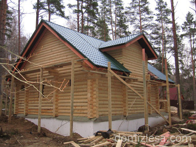 Строительство дома из оцилиндрованного бревна, фото 1