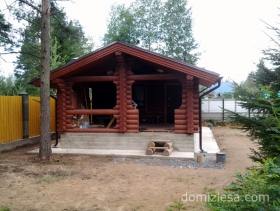 Баня из оцилиндрованного бревна, фото 2