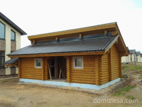 Баня из оцилиндрованного бревна, фото 2